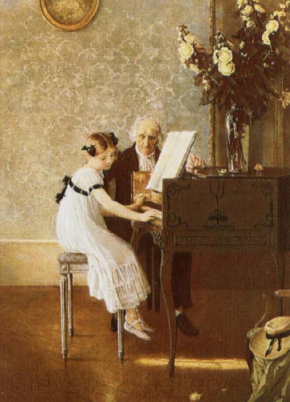 george bernard shaw Young lady to accept fees from her piano teacher Spain oil painting art